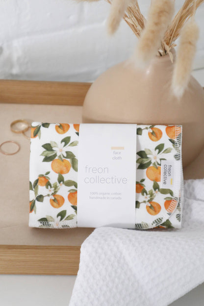 Organic Cotton Face Cloth - Clementine