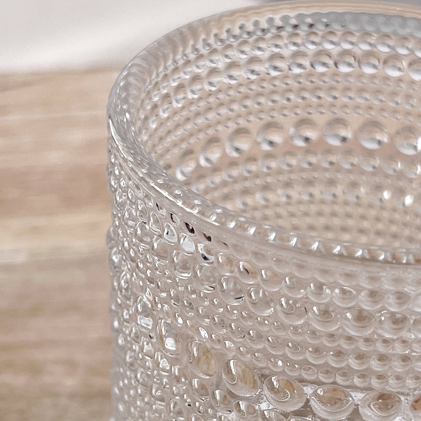 Kate Aspen -  6 Piece Textured Beaded Clear Old Fashion Drinking Glasses - 10 oz