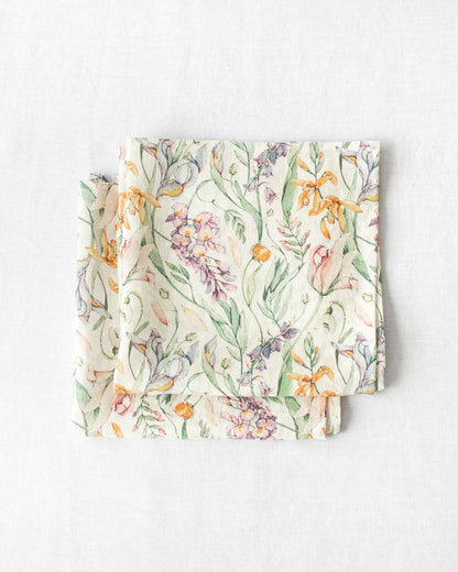MagicLinen -  Set of 2 Blossom Print Linen Napkin