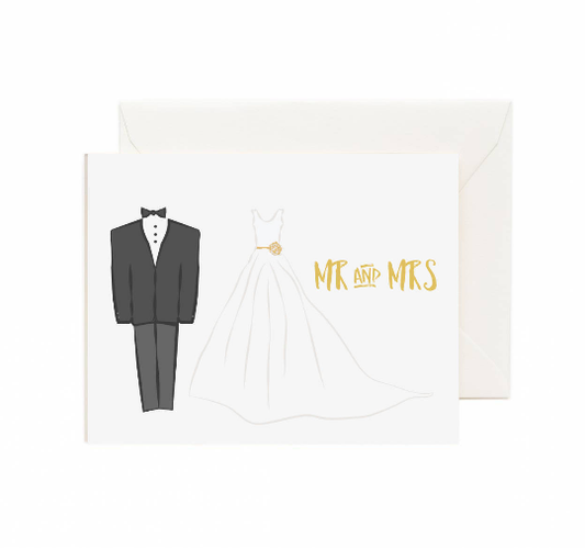 Mr and Mrs - Greeting Card