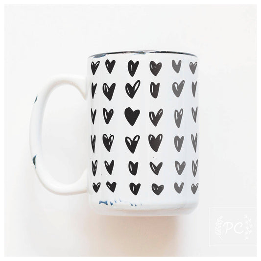 Hearts | ceramic mug: White