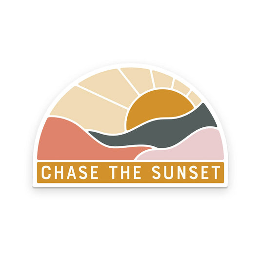 Ruff House Print Shop - Chase The Sunset Sticker